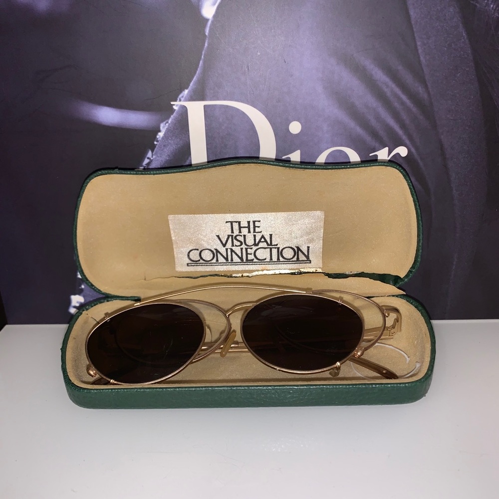 Vintage Glasses with Sunglasses Clip